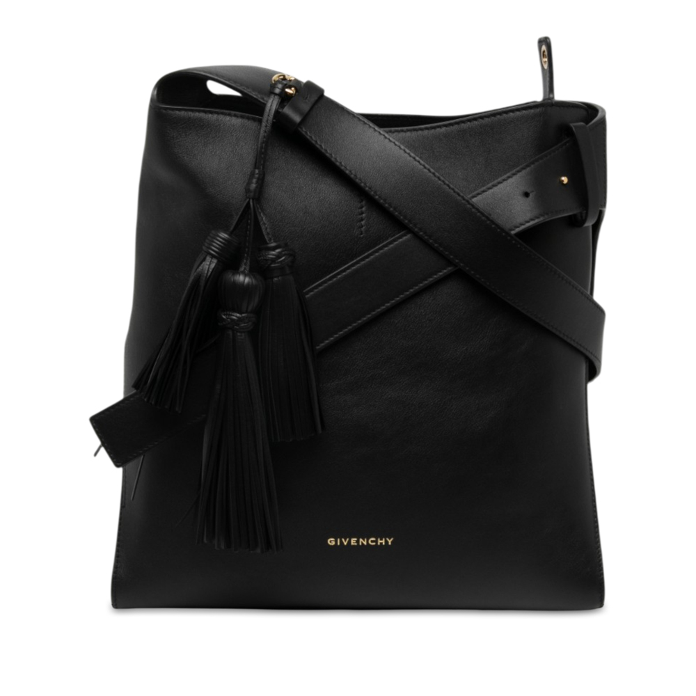 Pre-Loved Givenchy Medium Leather Belted Shoulder Bag